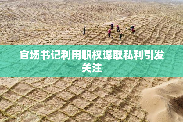 官场书记利用职权谋取私利引发关注