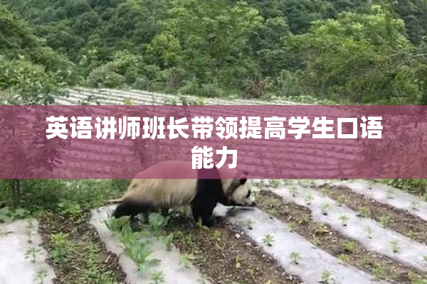 英语讲师班长带领提高学生口语能力