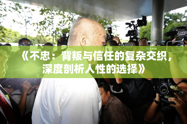《不忠：背叛与信任的复杂交织，深度剖析人性的选择》