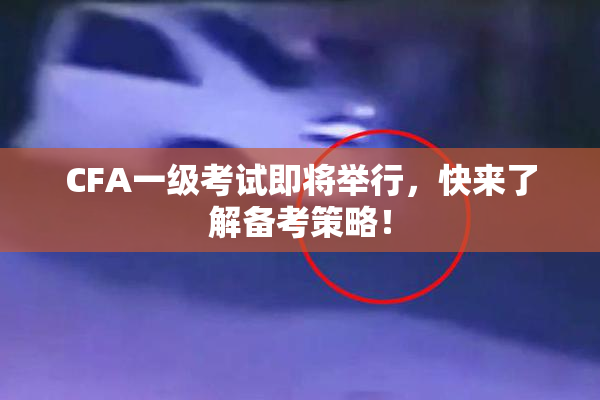 CFA一级考试即将举行，快来了解备考策略！