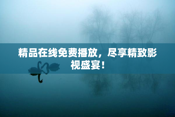 精品在线免费播放，尽享精致影视盛宴！