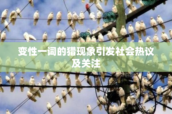 变性一词的猎现象引发社会热议及关注