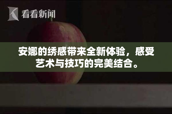 安娜的绣感带来全新体验，感受艺术与技巧的完美结合。