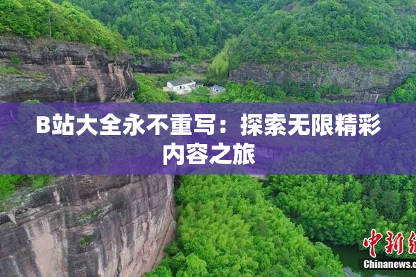 B站大全永不重写：探索无限精彩内容之旅
