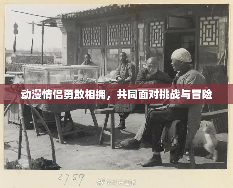 动漫情侣勇敢相拥，共同面对挑战与冒险