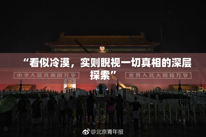 “看似冷漠，实则睨视一切真相的深层探索”