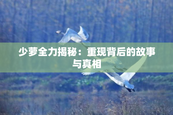 少萝全力揭秘：重现背后的故事与真相