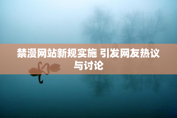 禁漫网站新规实施 引发网友热议与讨论