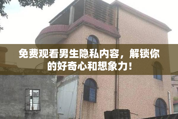 免费观看男生隐私内容，解锁你的好奇心和想象力！