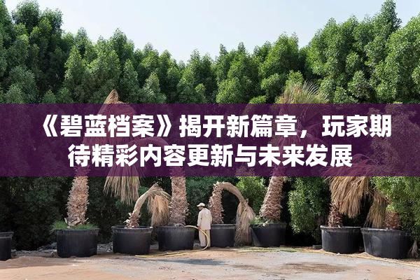 《碧蓝档案》揭开新篇章，玩家期待精彩内容更新与未来发展