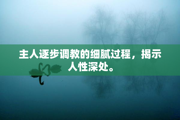 主人逐步调教的细腻过程，揭示人性深处。