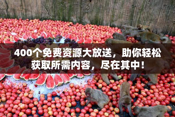 400个免费资源大放送，助你轻松获取所需内容，尽在其中！