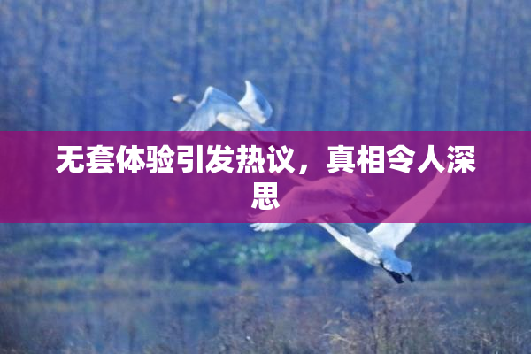 无套体验引发热议，真相令人深思