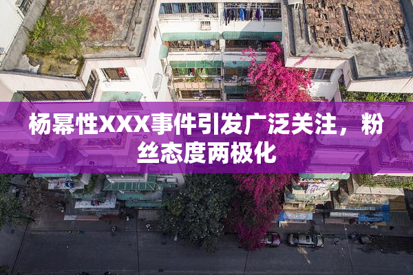 杨幂性XXX事件引发广泛关注，粉丝态度两极化