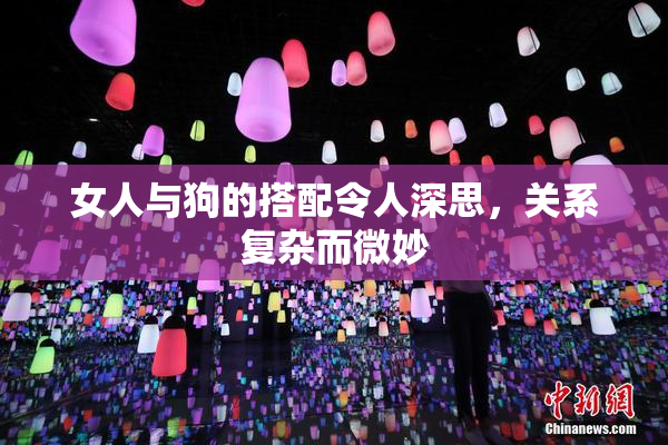 女人与狗的搭配令人深思，关系复杂而微妙