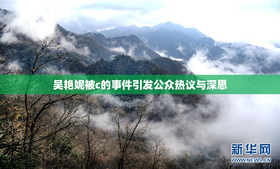吴艳妮被c的事件引发公众热议与深思