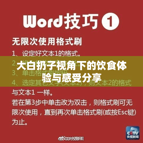 大白扔子视角下的饮食体验与感受分享