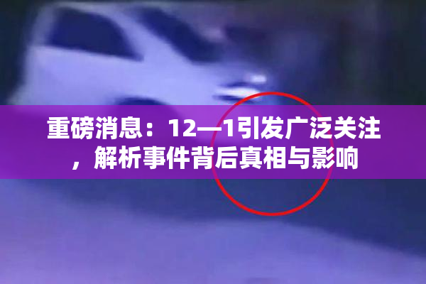 重磅消息：12—1引发广泛关注，解析事件背后真相与影响