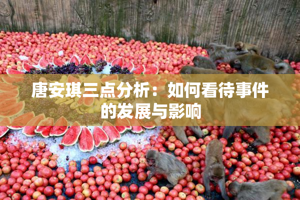 唐安琪三点分析：如何看待事件的发展与影响