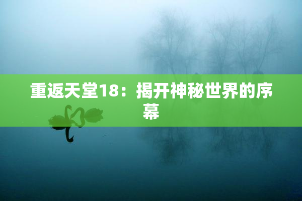 重返天堂18：揭开神秘世界的序幕