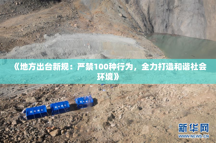 《地方出台新规：严禁100种行为，全力打造和谐社会环境》