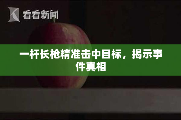 一杆长枪精准击中目标，揭示事件真相