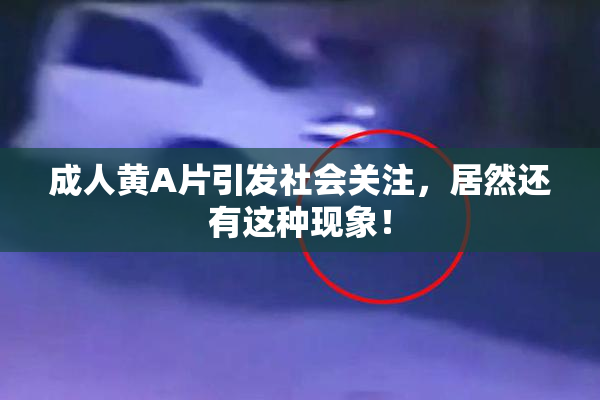 成人黄A片引发社会关注，居然还有这种现象！
