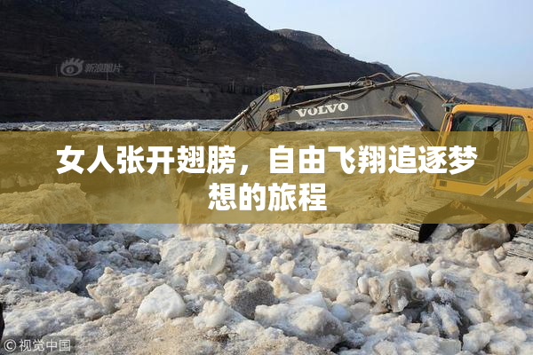 女人张开翅膀，自由飞翔追逐梦想的旅程