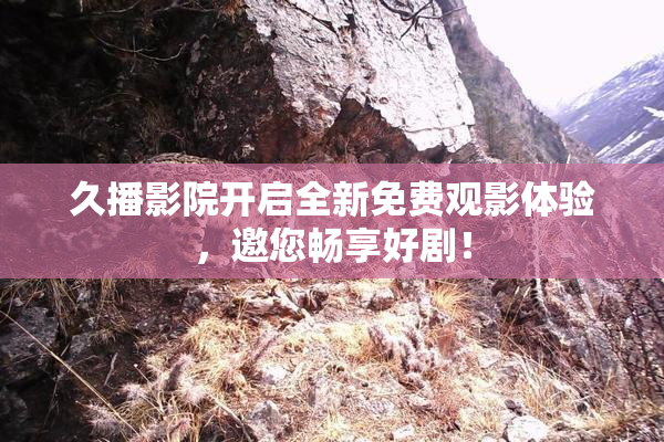 久播影院开启全新免费观影体验，邀您畅享好剧！