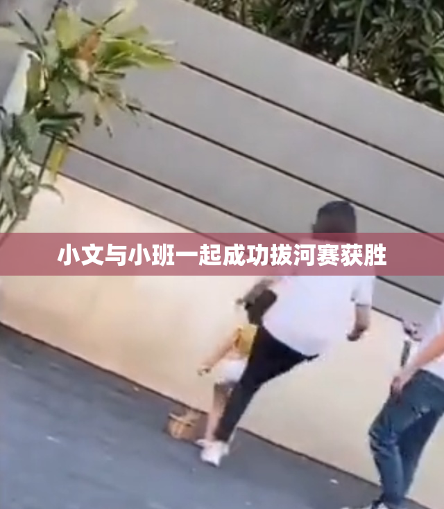小文与小班一起成功拔河赛获胜