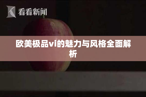 欧美极品vi的魅力与风格全面解析
