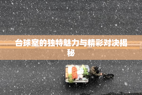 台球室的独特魅力与精彩对决揭秘