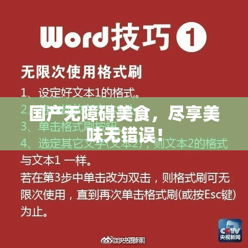 国产无障碍美食，尽享美味无错误！