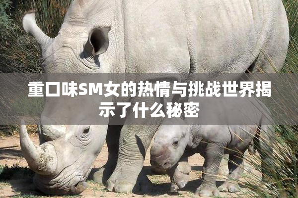 重口味SM女的热情与挑战世界揭示了什么秘密