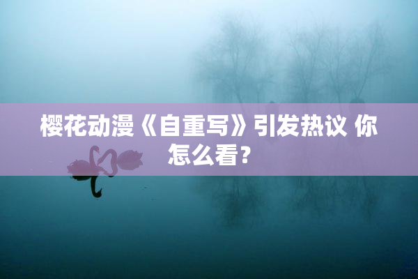樱花动漫《自重写》引发热议 你怎么看？