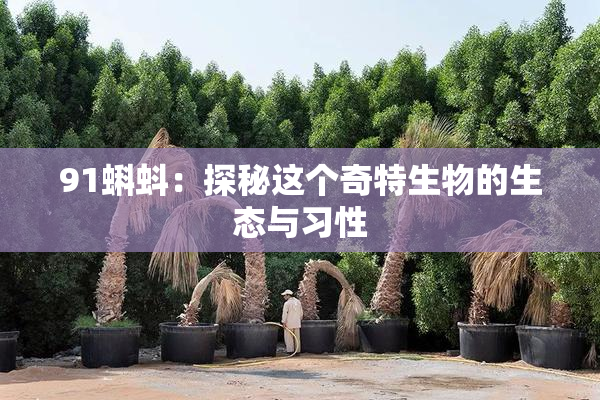 91蝌蚪：探秘这个奇特生物的生态与习性