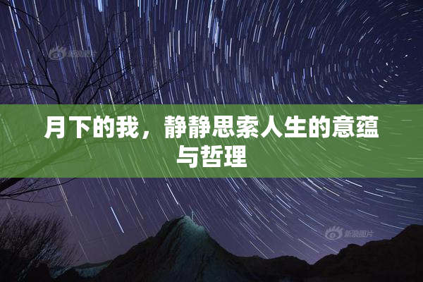 月下的我，静静思索人生的意蕴与哲理