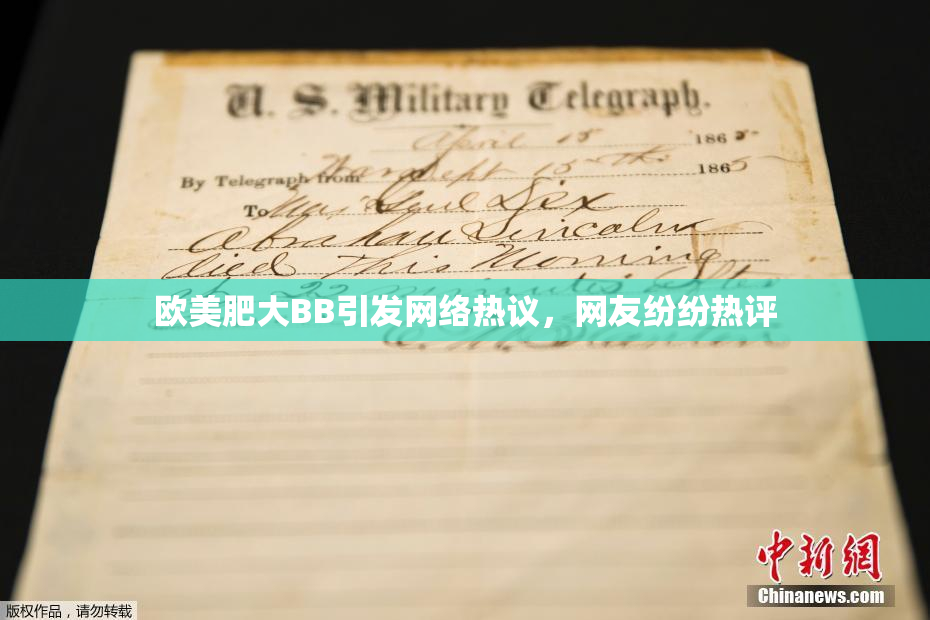 欧美肥大BB引发网络热议，网友纷纷热评