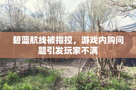 碧蓝航线被指控，游戏内购问题引发玩家不满