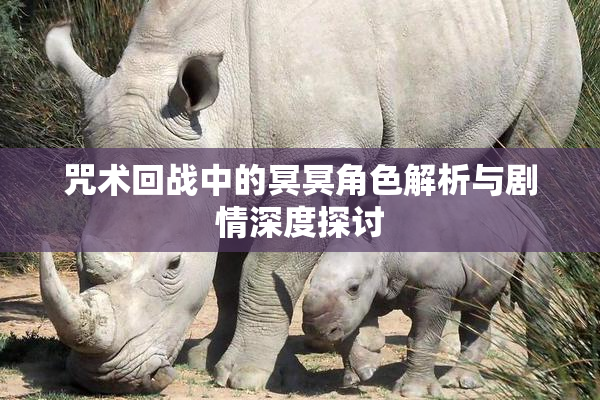 咒术回战中的冥冥角色解析与剧情深度探讨