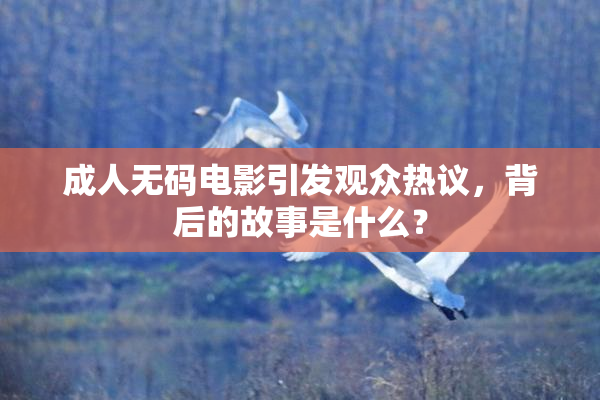 成人无码电影引发观众热议，背后的故事是什么？