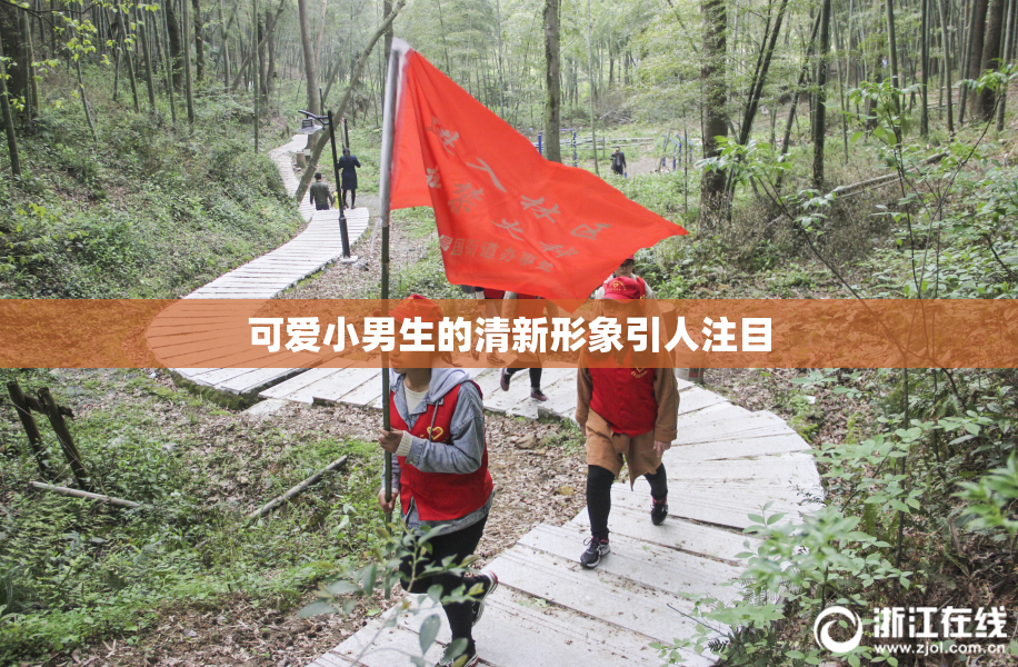 可爱小男生的清新形象引人注目