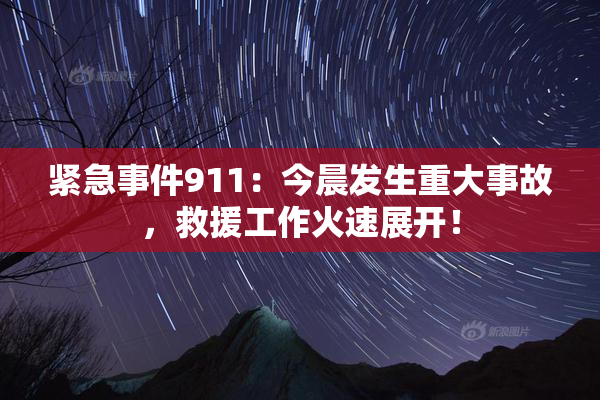 紧急事件911：今晨发生重大事故，救援工作火速展开！