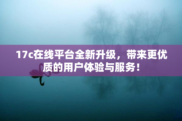 17c在线平台全新升级，带来更优质的用户体验与服务！