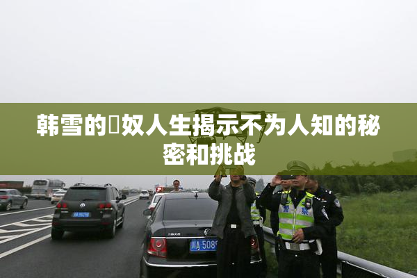 韩雪的婬奴人生揭示不为人知的秘密和挑战