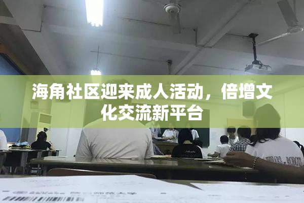 海角社区迎来成人活动，倍增文化交流新平台