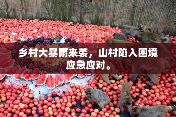 乡村大暴雨来袭，山村陷入困境应急应对。