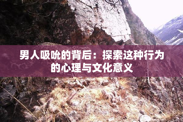 男人吸吮的背后：探索这种行为的心理与文化意义