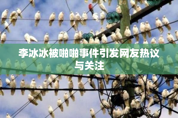 李冰冰被啪啪事件引发网友热议与关注