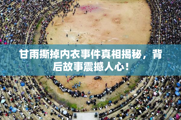 甘雨撕掉内衣事件真相揭秘，背后故事震撼人心！